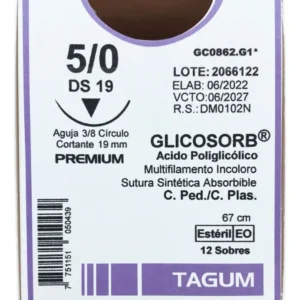 Sutura Reabsorbible 5/0 Vicryl (Poliglicólico) TAGUM
