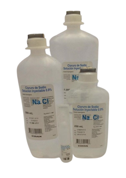 Suero Fisiológico Cloruro de Sodio 0.9% 100ml BRAUN
