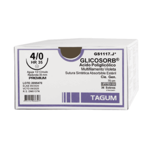 Sutura Reabsorbible 4/0 Vicryl (Poliglicolico) TAGUM
