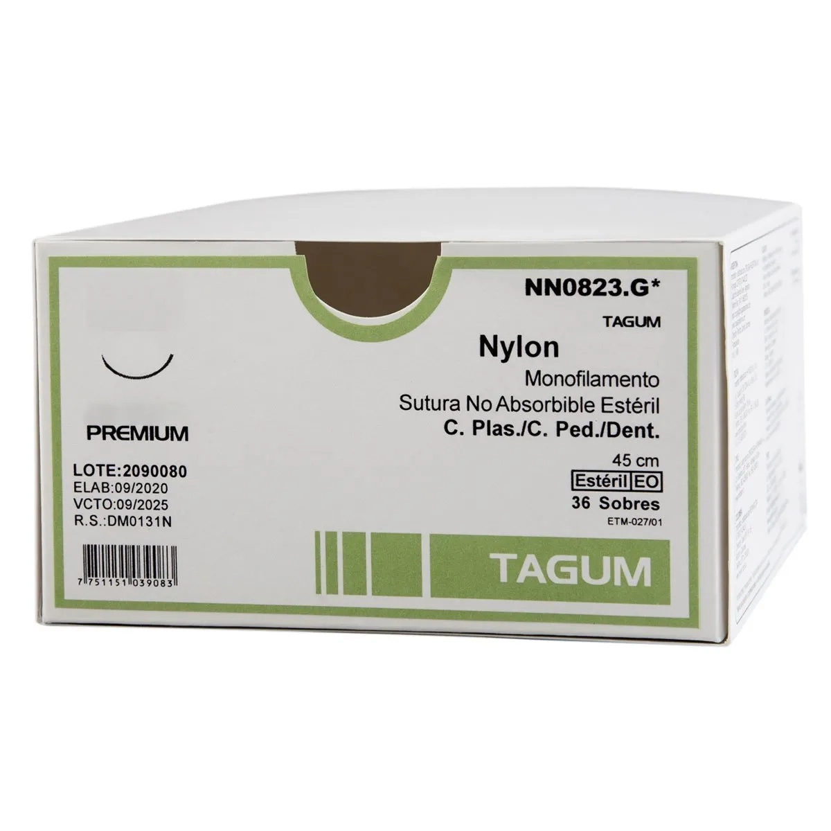 Sutura Nylon 4/0 Azul Monofilamento TAGUM