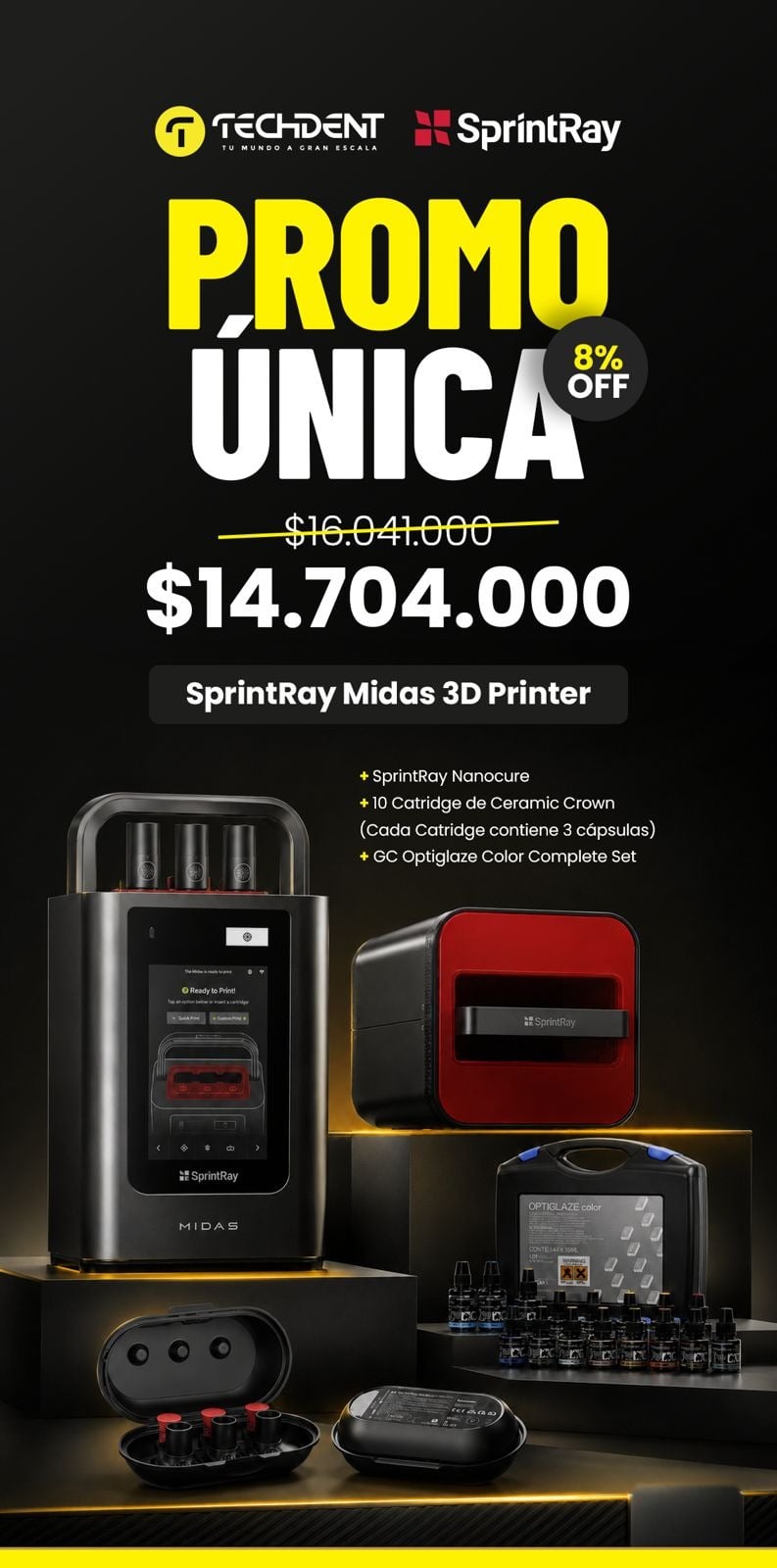 SprintRay Midas 3D Printer – Promo Única 8% OFF