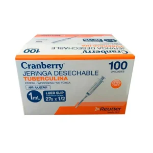 Jeringa Desechable Tuberculina 1ml Cranberry